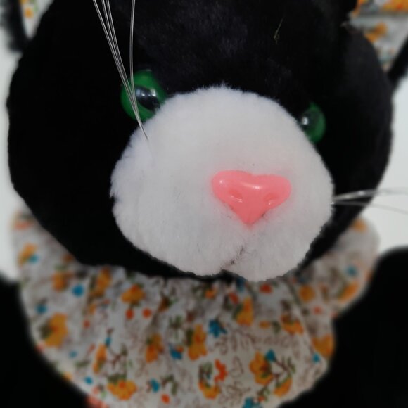 Vintage Black Cat Autumn Plushie - Picture 4 of 4